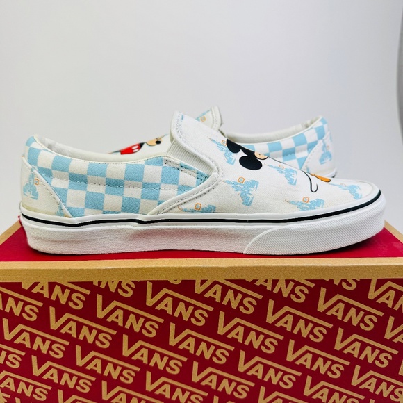 Vans Slip On Disney World 50th Anniversary Mickey Mouse Shoes Mens 7 Womens 8.5 - Picture 9 of 13